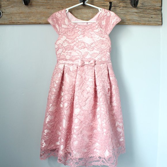 Jona Michelle Mauve Dress Fancy Lace - Picture 1 of 3